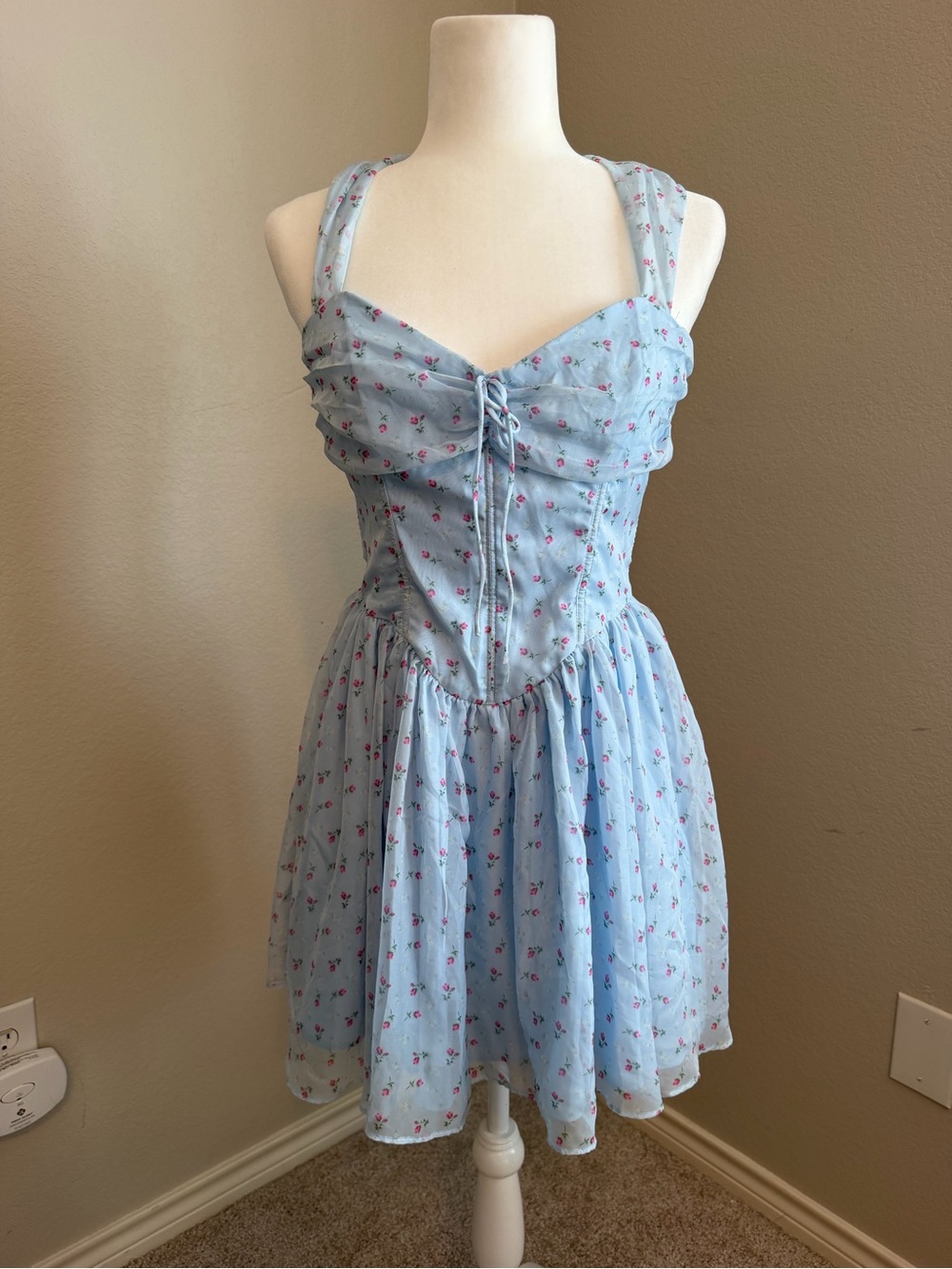 For Love And Lemons Light Blue Mini Dress-PLEASE VIEW ALL PHOTOS